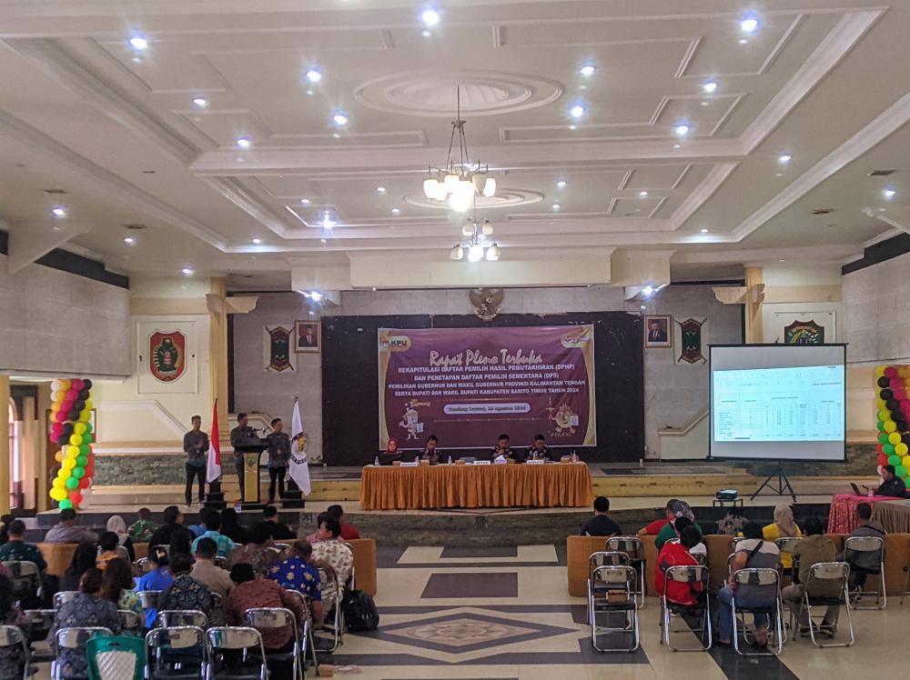 Rapat Pleno Terbuka Rekapitulasi DPHP dan Penetapan DPS Kabupaten Barito Timur
