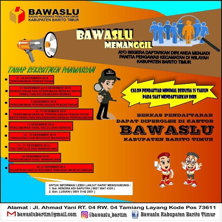 PERSYARATAN PEMBENTUKAN PANWASCAM PADA PILKADA 2020