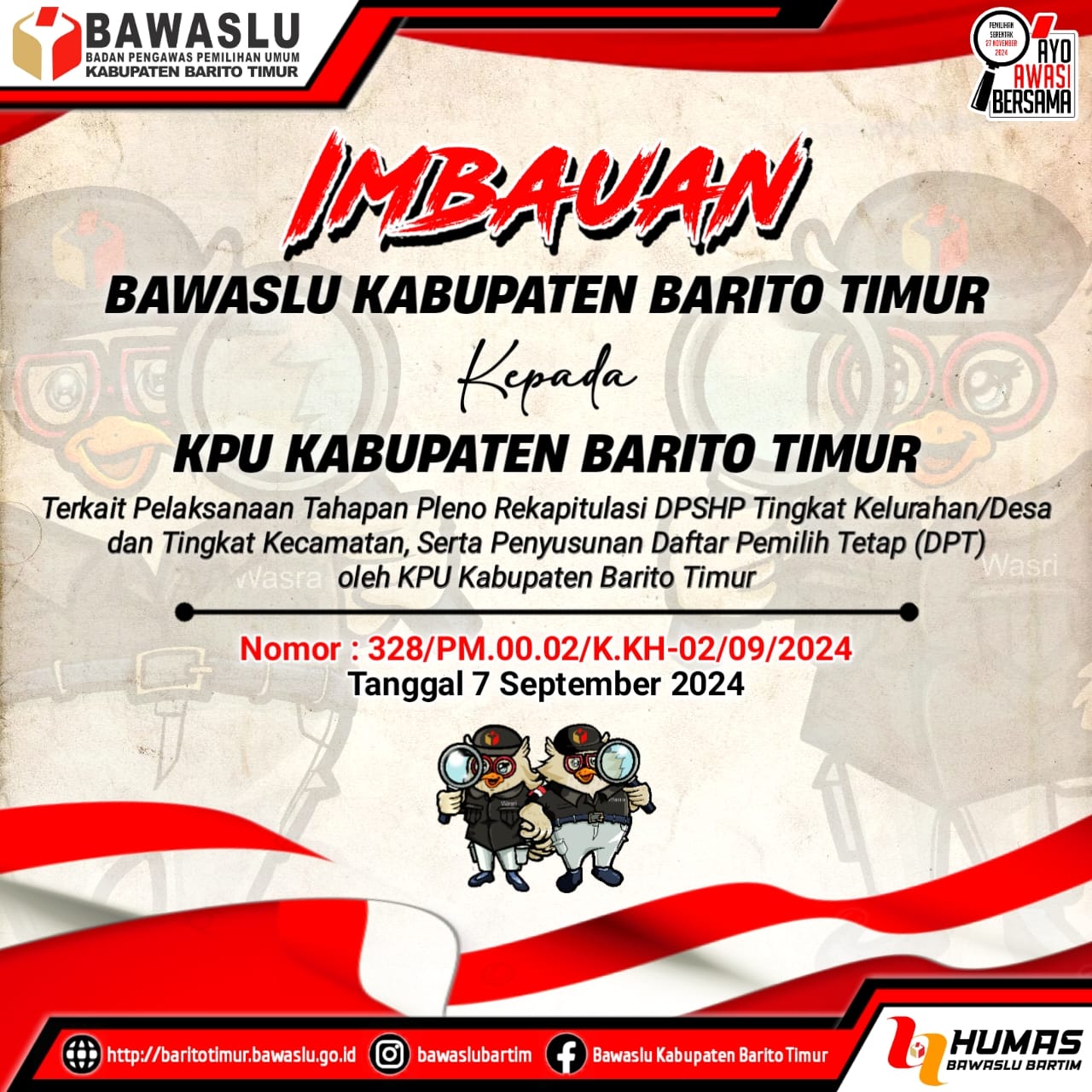 imbauan bawaslu bartim