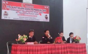 103 PKD Resmi di Lantik, Anggota Bawaslu Bartim Tegaskan Kepada PKD Untuk Fokus dan Jaga Integritas